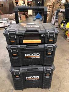 lot 32 image: RIDGID 2.0 Pro 22 in. Gear System Rolling Tool Box and Tool Box and Tool Case