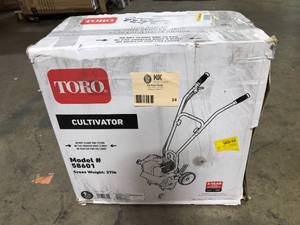 lot 34 image: Toro 10 in. Tilling Width 43 cc 2-Cycle Gas Engine Cultivator Costumer Returns See Pics