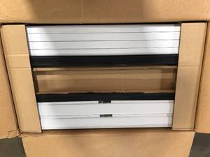 lot 48 image: HDX Plastic Freestanding Garage Cabinet in Gray (35 in. W x 71 in. H x 18 in. D) Costumer Returns See Pics