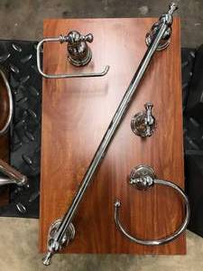 lot 25 image: DISPLAY BOARD, TOWEL HANGERS