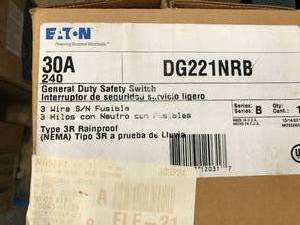 lot 55 image: EATON 30AMP GENERAL DUTY SAFETY SWITCH