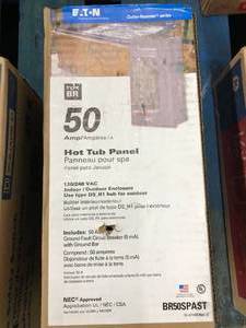 lot 57 image: EATON 50AMP HOT TUB PANEL