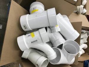 lot 136 image: ASSORTED WHITE PVC PLUMBING PARTS