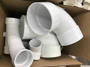 lot 137 image: ASSORTED WHITE PVC PLUMBING PARTS