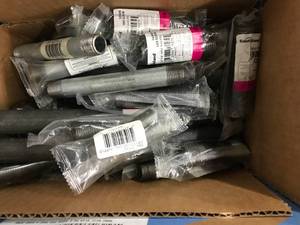 lot 145 image: SMALL BOX ASSORTED GALVENIZED ITEMS