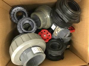 lot 162 image: BLACKGREY PLASTIC PLUMBING ITEMS