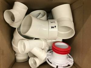 lot 172 image: WHITE PVC ASSORTED PARTS