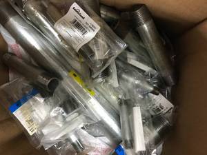 lot 195 image: ASSORTED GALVENIZED PLUMBING ITEMS