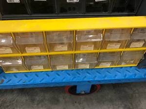 lot 208 image: 2 CABINETS WITH TRAYS