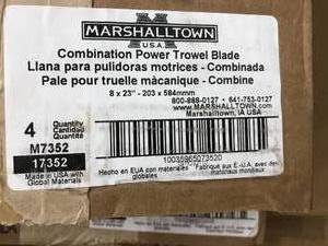 lot 240 image: MARSHALLTOWN POWER TROWEL BLADES