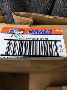 lot 241 image: KRAFT 8 X 18 COMBINATION BLADES