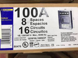 lot 77 image: SQUARE D CIRCUIT BREAKER LOAD CENTER BOX