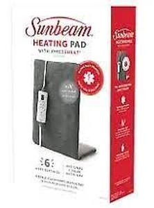 lot 19 image: Sunbeam 002013-912-000 Xpressheat Heating Pad, Green, 12 x 24-inches