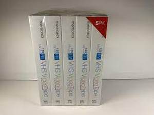 lot 36 image: Memorex VHS Video Tapes Blank T-120-120 Min RV Pack of 5