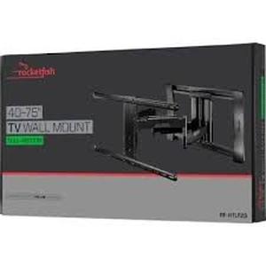 lot 71 image: Rocketfish - Full-Motion TV Wall Mount for Most 40 - 75 TVs - Black