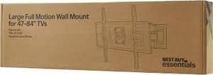 lot 74 image: Best Buy essentials - Full Motion TV Wall Mount for 4784 TVs - Black