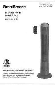 lot 87 image: OmniBreeze Premium Tower Fan with Internal Oscillation