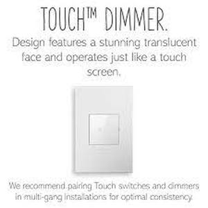 lot 35 image: adorne Touch Tru-Universal 700-Watt Single-Pole3-Way HalogenMLVFluorescentELVCFLLED Incandescent Dimmer, White