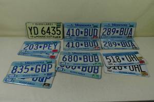 lot 17 image: Assorted Minnesota License Plates - One from 1966