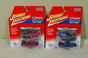lot 25 image: Johnny Lightning Mopar Muscle Plymouth Die Cast Cars