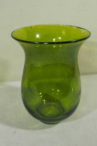 lot 37 image: Green Blown Glass Vase