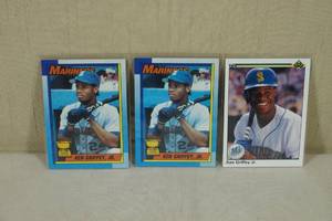 lot 116 image: Ken Griffey Jr Cards - Topps Rookie, Upper Deck 2nd Year