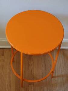 lot 46 image: Crush Orange Modern Side Table