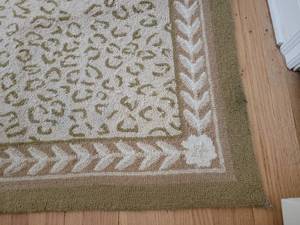 lot 92 image: Playful Green Cheeta Print Rug