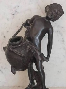 lot 41A image: Neo-Classical Fine Art Brass Sculpture - Water Carrier