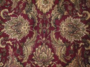 lot 5 image: Brilliant Oriental Wool Area Rug - Red  Black  Champagne