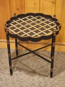 lot 69 image: Chic Parisian Folding Butlers Table