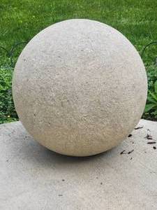 lot 43B image: Modern Art Faux Concrete Garden Sphere