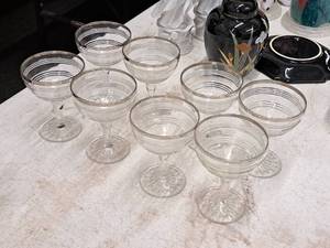 lot 320 image: Lot of (8) ChampagneDessert Glasses