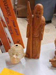 lot 333A image: Lot of (2) Home Dcor - Bhudda Statues