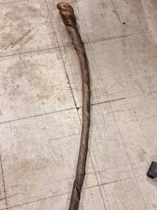 lot 180 image: 35 Hand Carved Wood Walking Stick