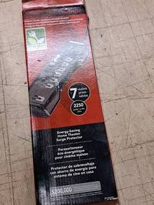 lot 162 image: Rocketfish Energy-Saving Home Theatre Surge Protector 7-outlet2250-joule (New)