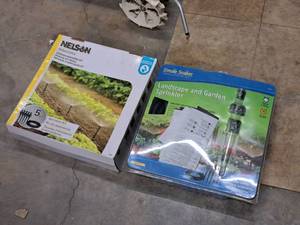 lot 95 image: Nelson Rainscapes Garden Watering Kit, Simple Soaker Landscape and Garden Sprinkler (in box)