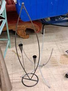 lot 149 image: Candle Holder, Metal Stand
