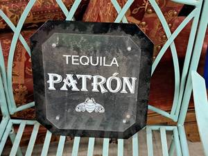 lot 153 image: Patron Tequila MetalPlastic Sign