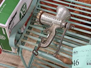 lot 154 image: Vintage Husqvarna Meat Grinder