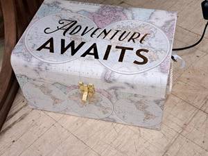 lot 160 image: Adventure Awaits Decorative Storage Box