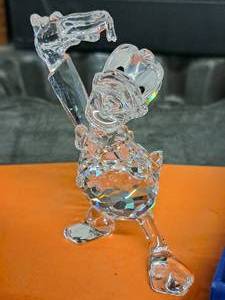 lot 5 image: Swarovski 4 Donald Duck theme Crystal Table Statue