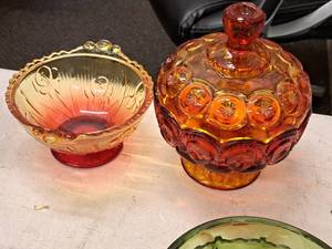 lot 252 image: Lot of (2) Decorative Glasswares