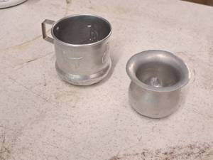 lot 432 image: Lot of (2) Vintage Metal Collectible Cups