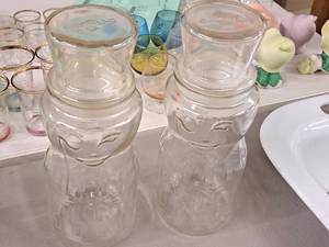 lot 465 image: Lot of (2) 9-12 Mr. Peanut Glass Jars