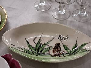 lot 472 image: Artist Signed Decorative Dish (by local artist Cheryl Cherrianne Libind)