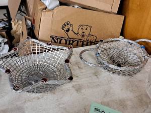lot 492 image: Lot of (2) Decorative Metal Baskets
