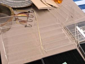lot 523 image: Lot of (3) Plastic Jewelry Displays