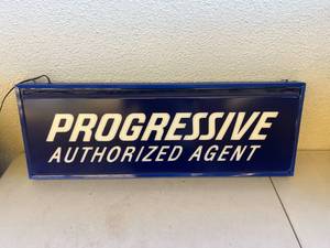 lot 49 image: Progressive Light Up Sign
