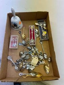 lot 109 image: Collector Spoons & ND Centennial Bell